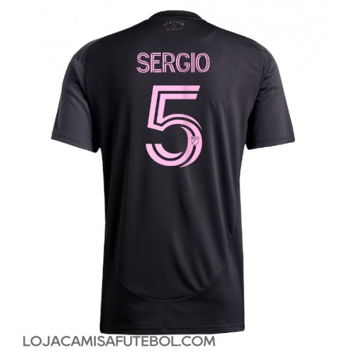 Camisa de Futebol Inter Miami Sergio Busquets #5 Equipamento Secundário 2025-26 Manga Curta